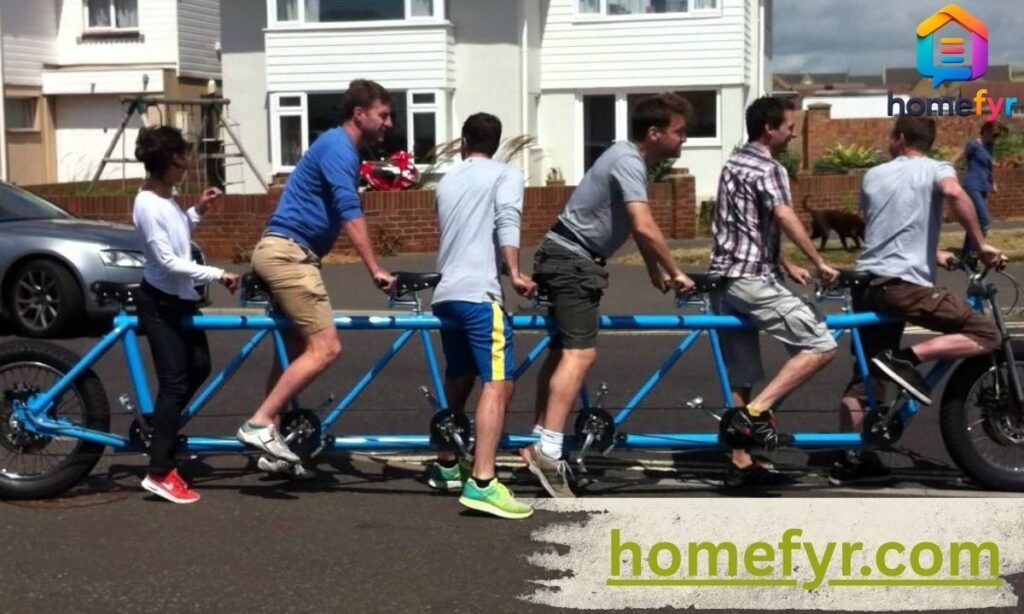 Six Adult Bicycles End-to-End