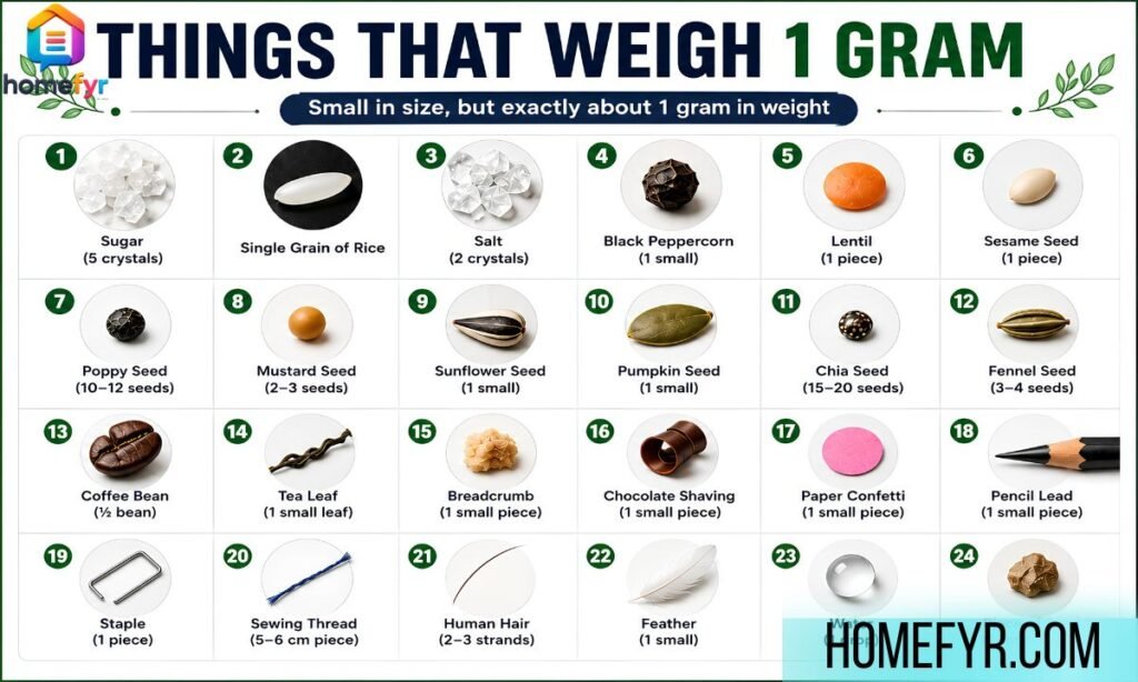 Things That Weigh 1 Gram 