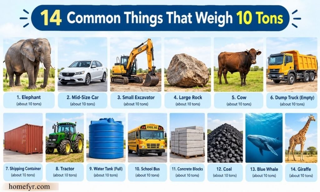 14 Common Things That Weigh 10 Tons