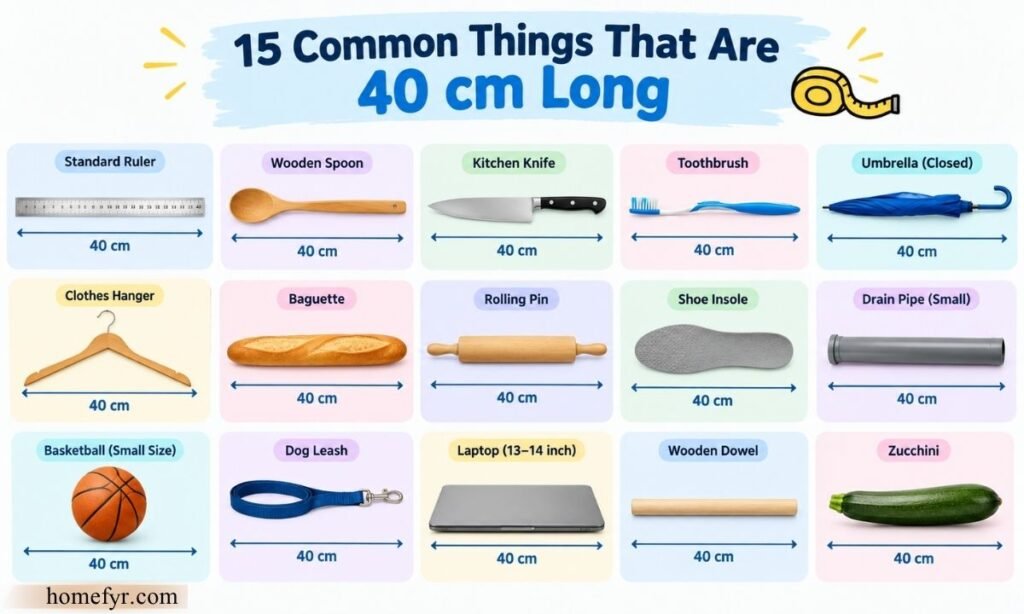 15 Common Things That Are 40 cm Long
