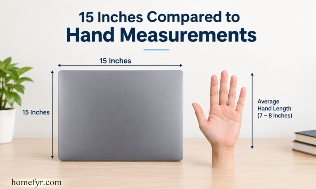 15 Inches Compared to Hand Measurements