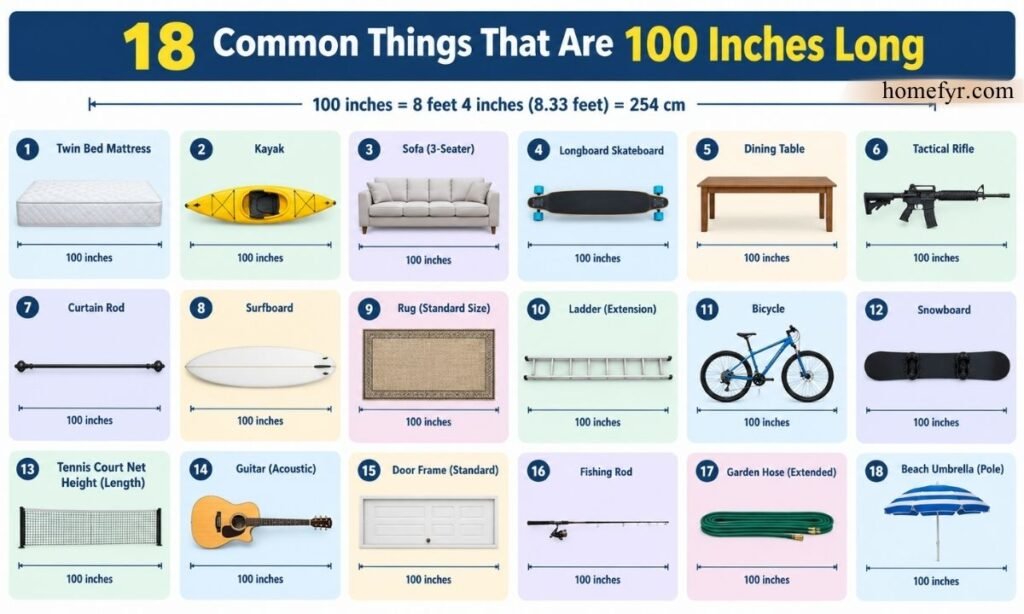 18 Common Things That Are 100 Inches Long