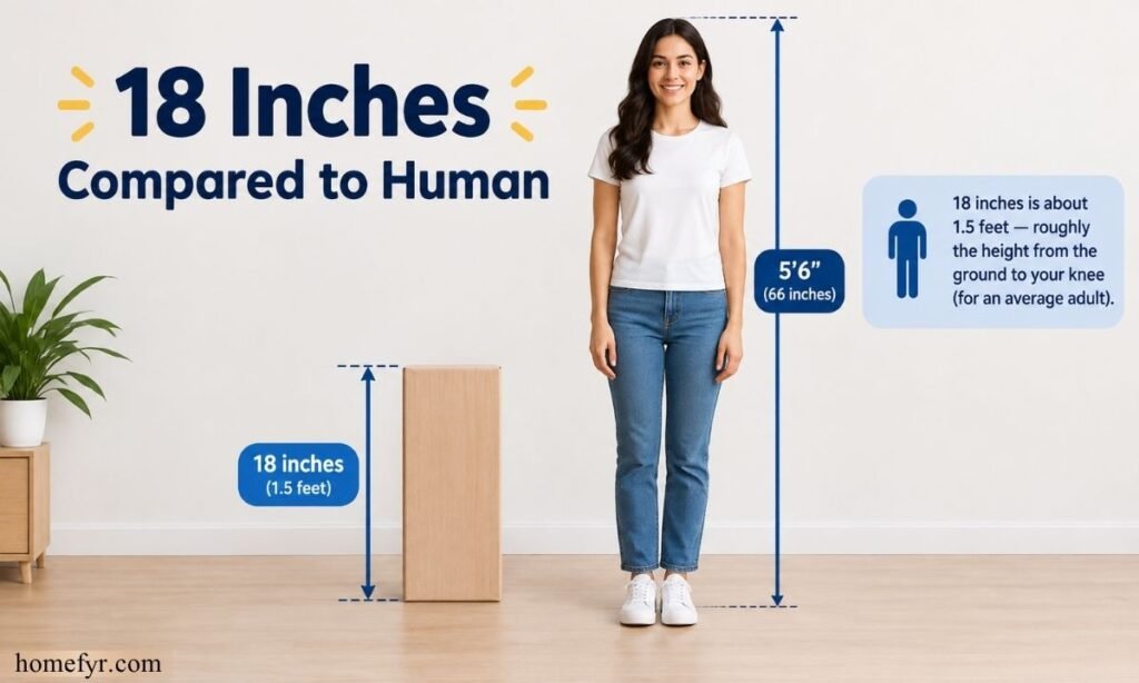 18 Inches Compared to Human