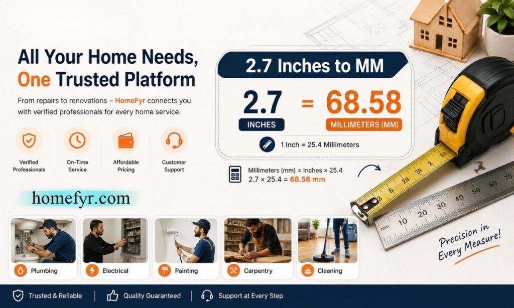 2.7 Inches to MM