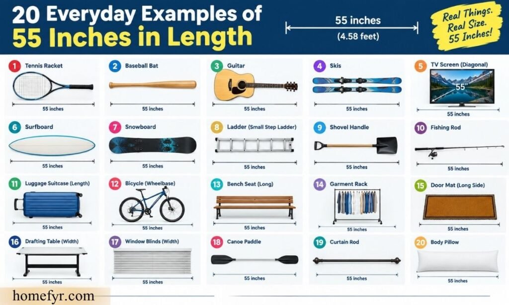20 Everyday Examples of 55 Inches in Length 