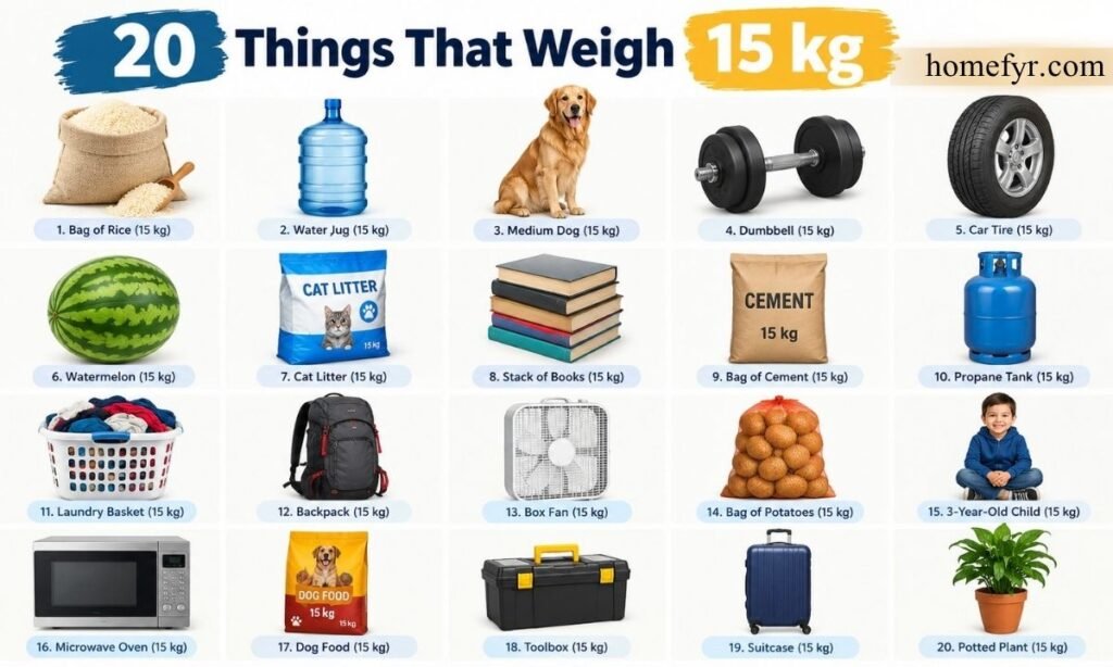 20 Things That Weigh 15 kg