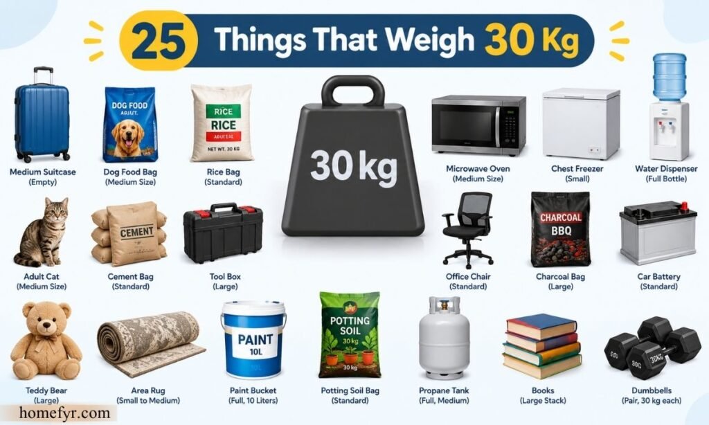25 Things That Weigh 30 Kg