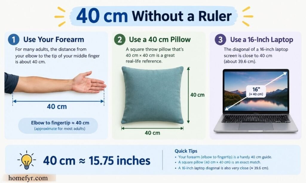 40 cm Without a Ruler
