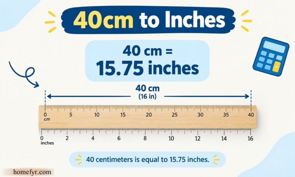 40 cm to Inches