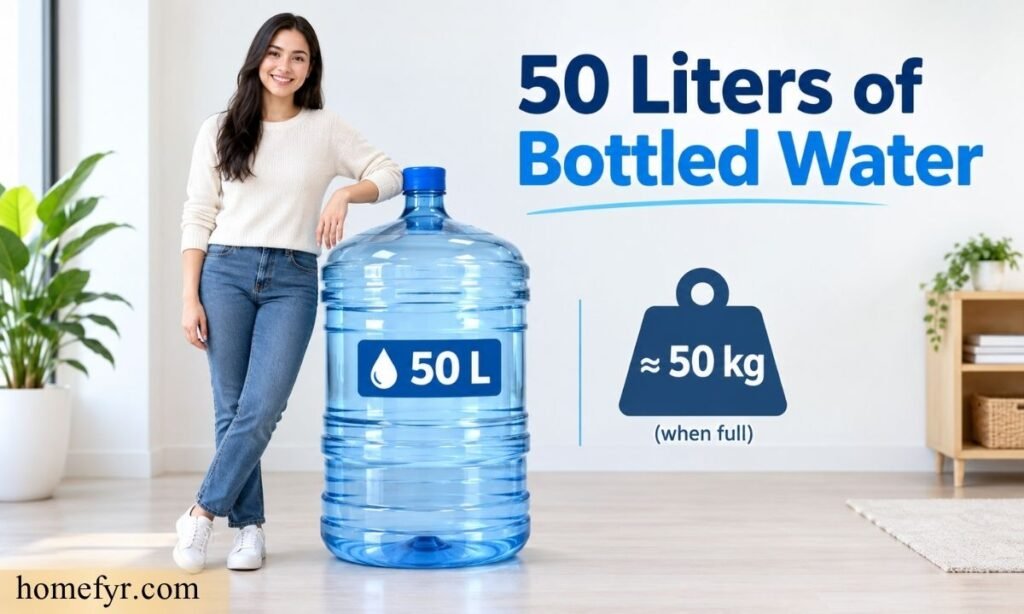 50 Liters of Bottled Water