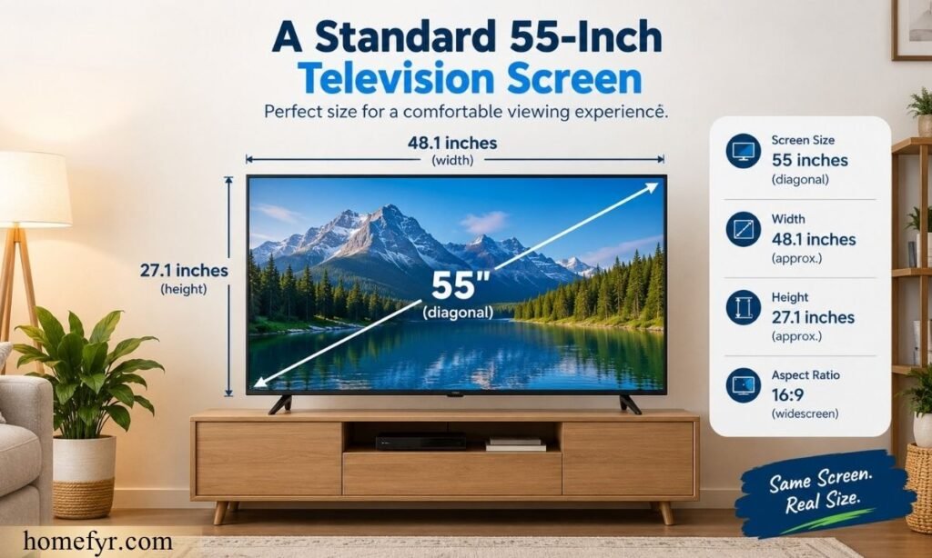 A Standard 55-Inch Television Screen