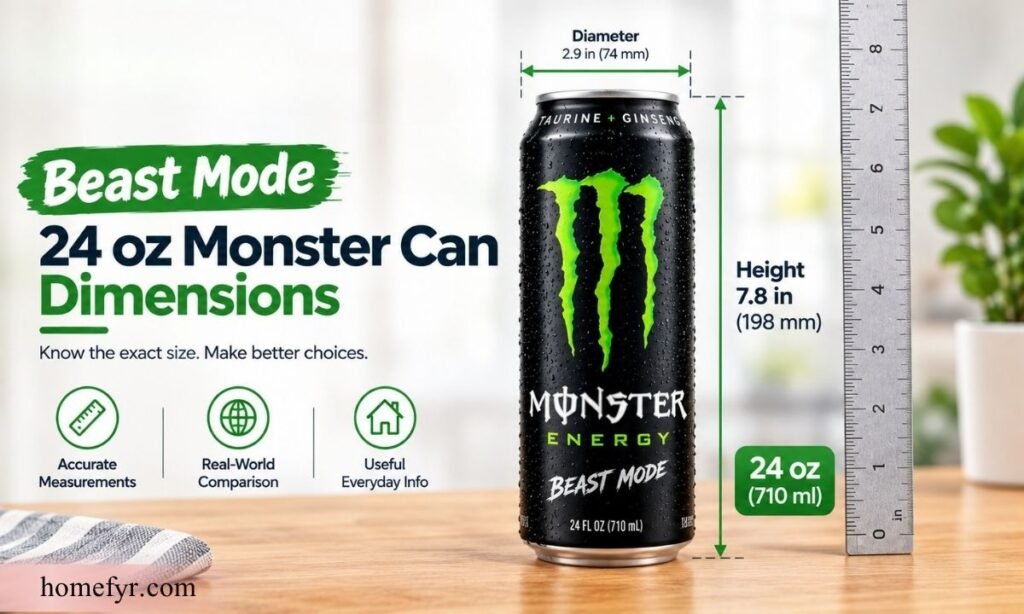 Beast Mode 24 oz Monster Can Dimensions