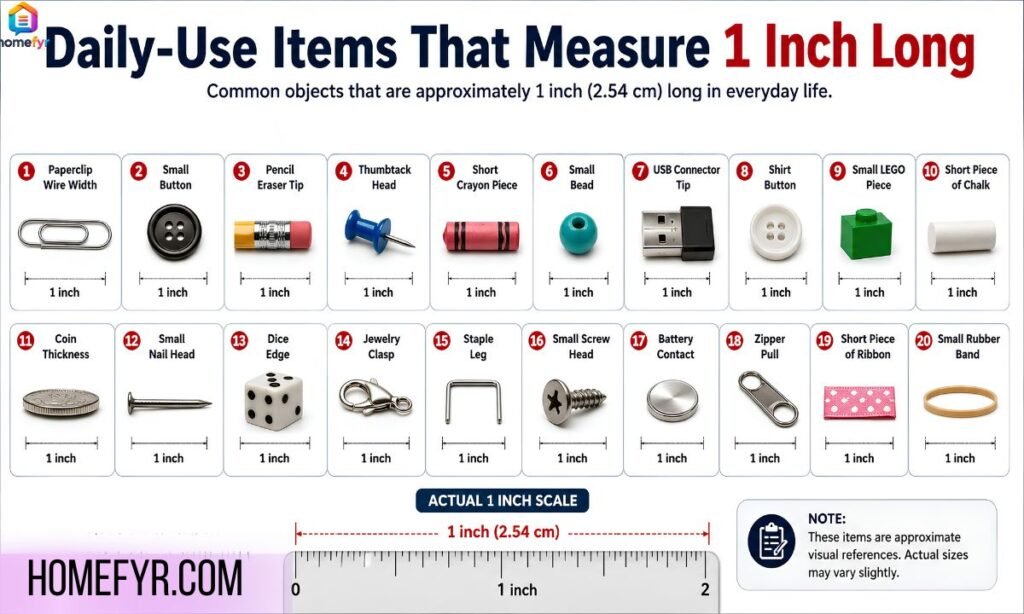 Daily-Use Items That Measure 1 Inch Long