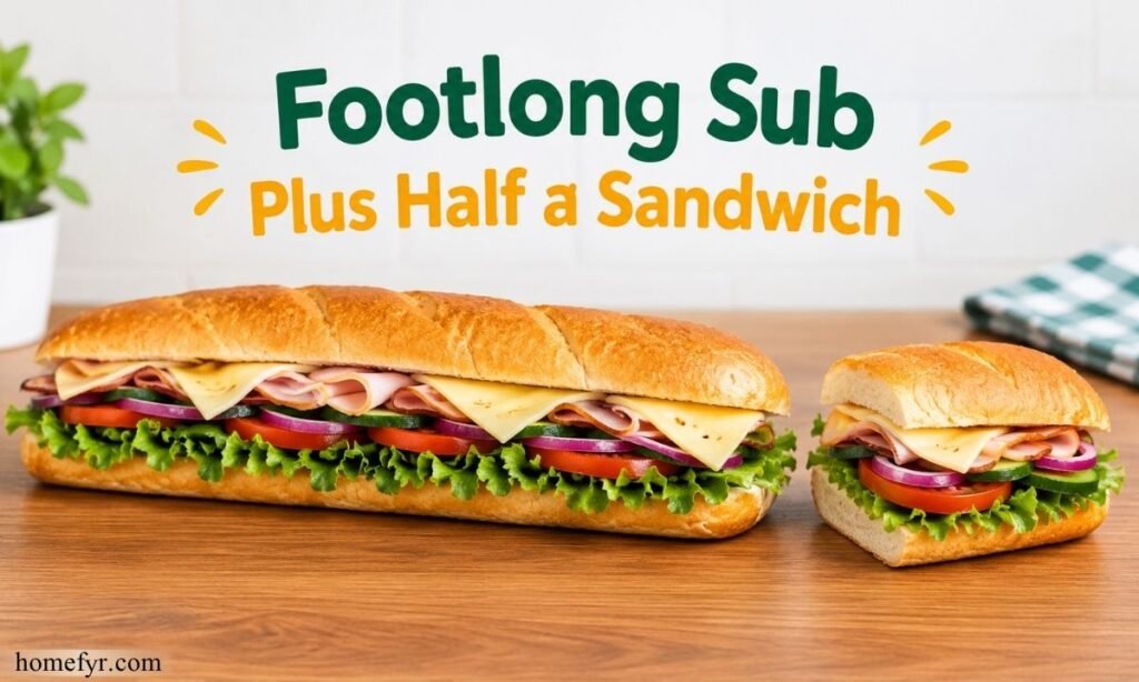 Footlong Sub Plus Half a Sandwich