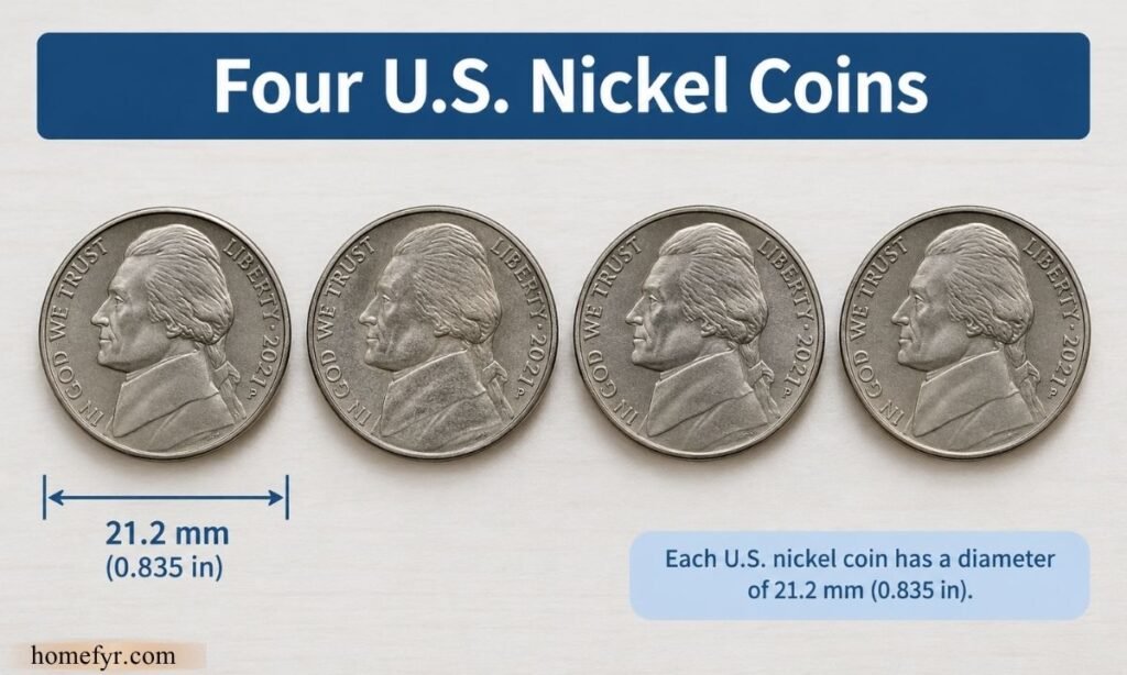 Four U.S. Nickel Coins
