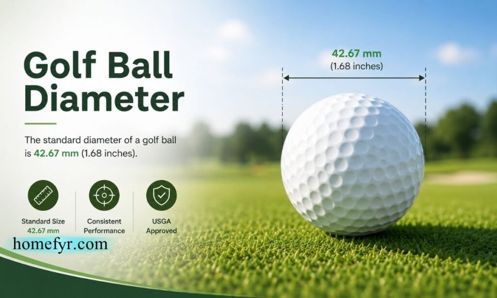 Golf Ball Diameter (Plus Small Margin)