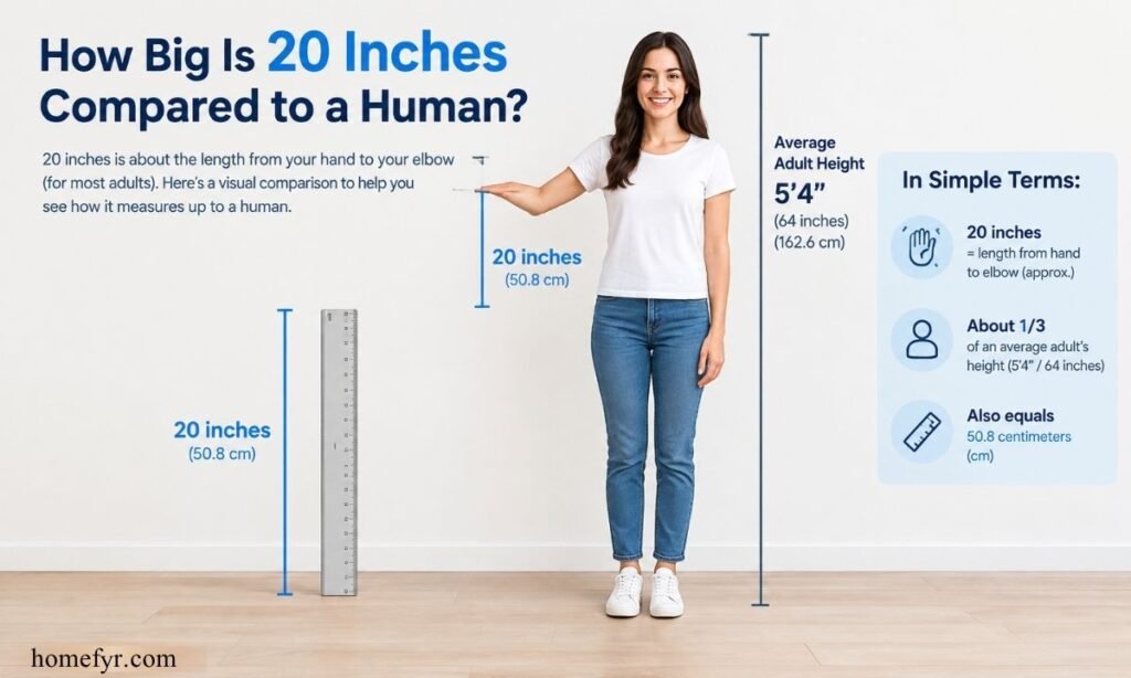 How Big Is 20 Inches Compared to a Human