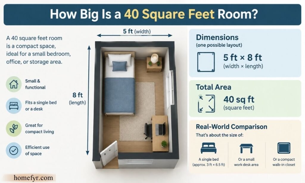 How Big Is a 40 Square Feet Room