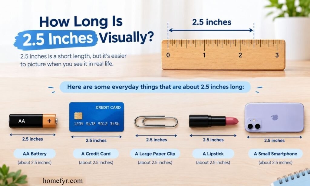 How Long Is 2.5 Inches Visually