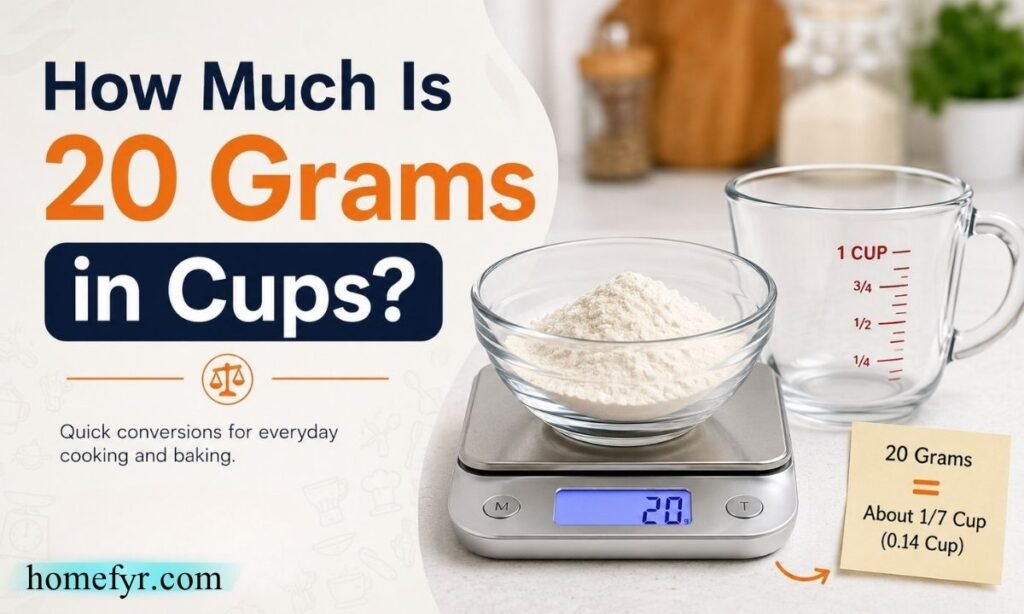 How Much Is 20 Grams in Cups