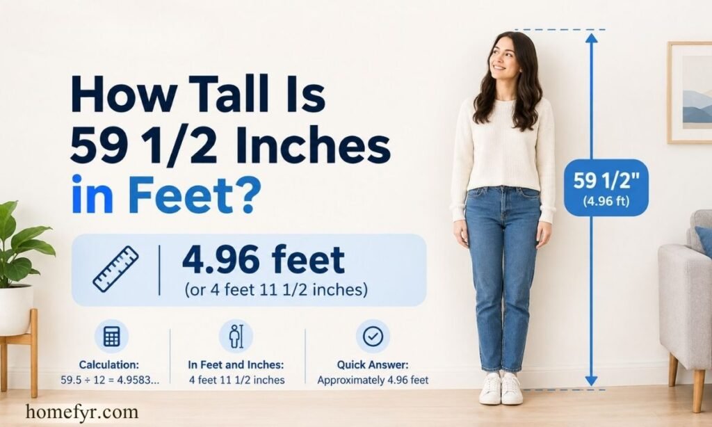 How Tall Is 59 12 Inches in Feet