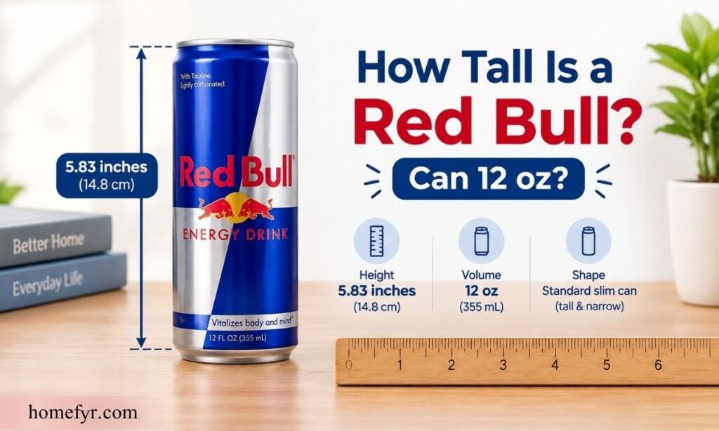 How Tall Is a Red Bull Can 12 oz