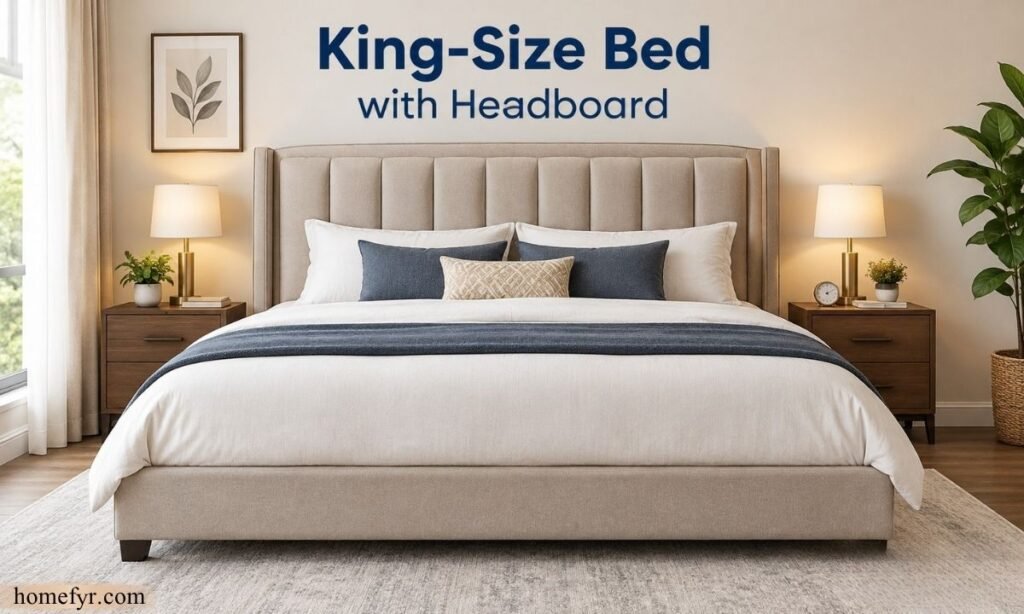 King-Size Bed with Headboard