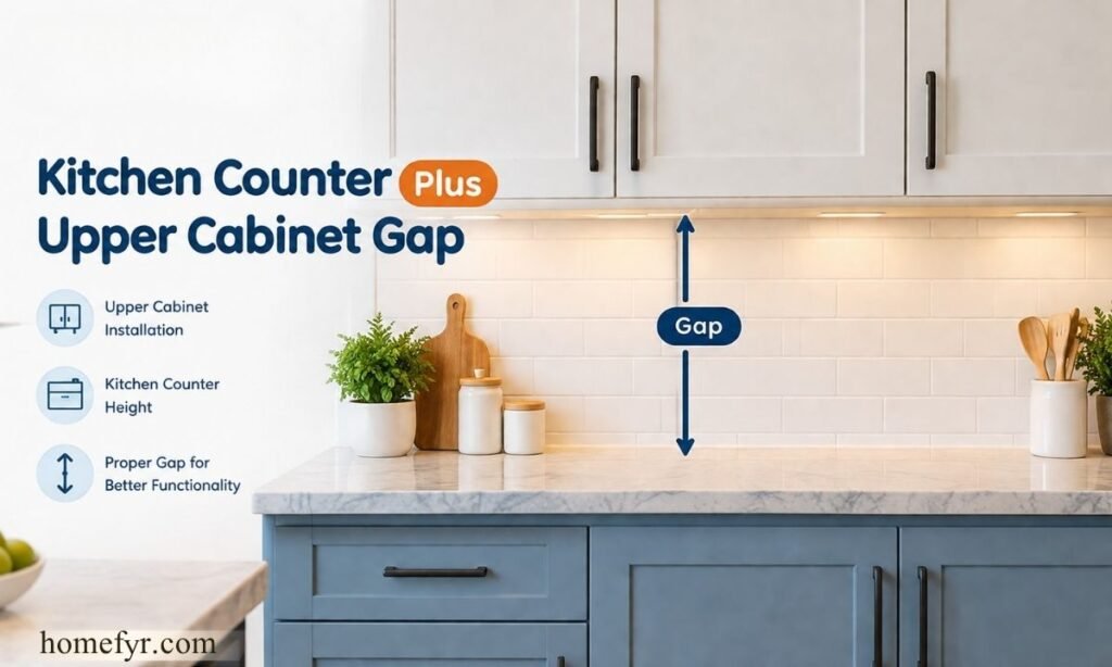 Kitchen Counter Plus Upper Cabinet Gap