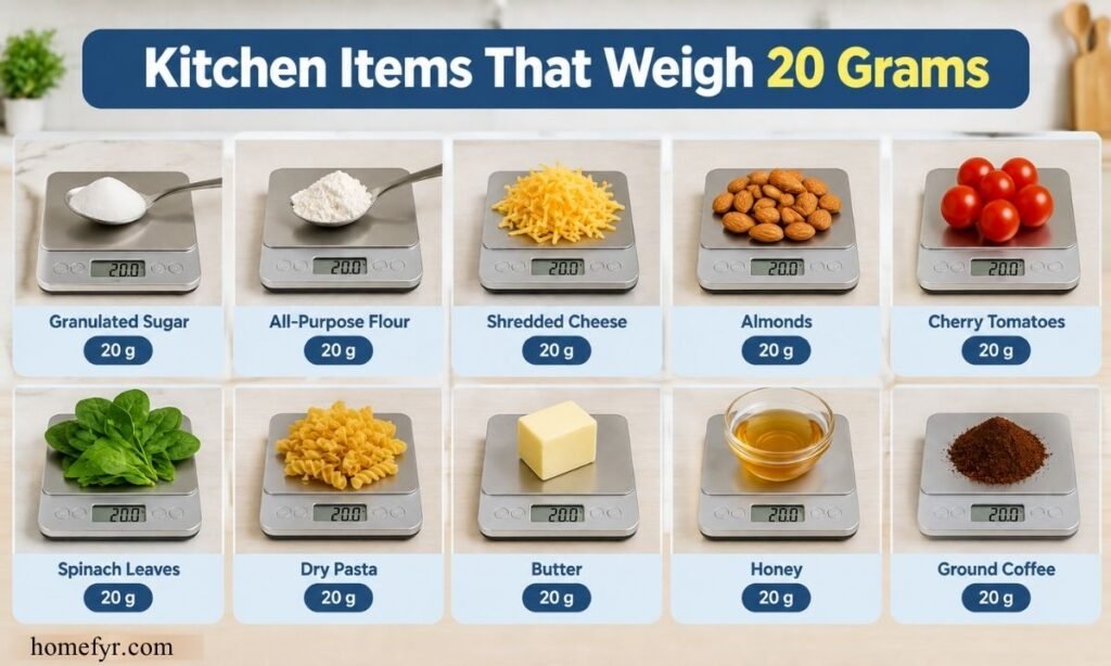 Kitchen Items That Weigh 20 Grams