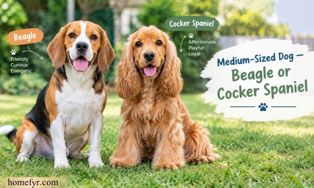 Medium-Sized Dog — Beagle or Cocker Spaniel