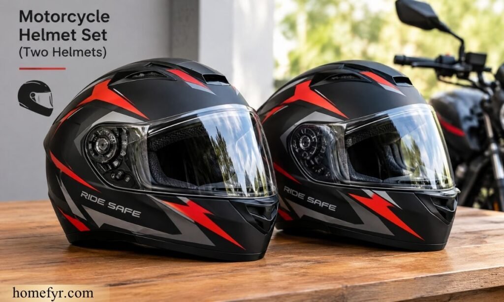 Motorcycle Helmet Set (Two Helmets)