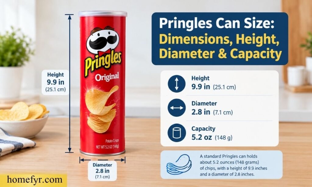 Pringles Can Size Dimensions, Height, Diameter & Capacity