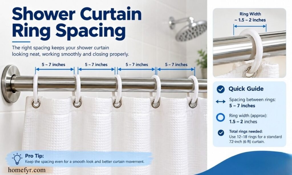 Shower Curtain Ring Spacing