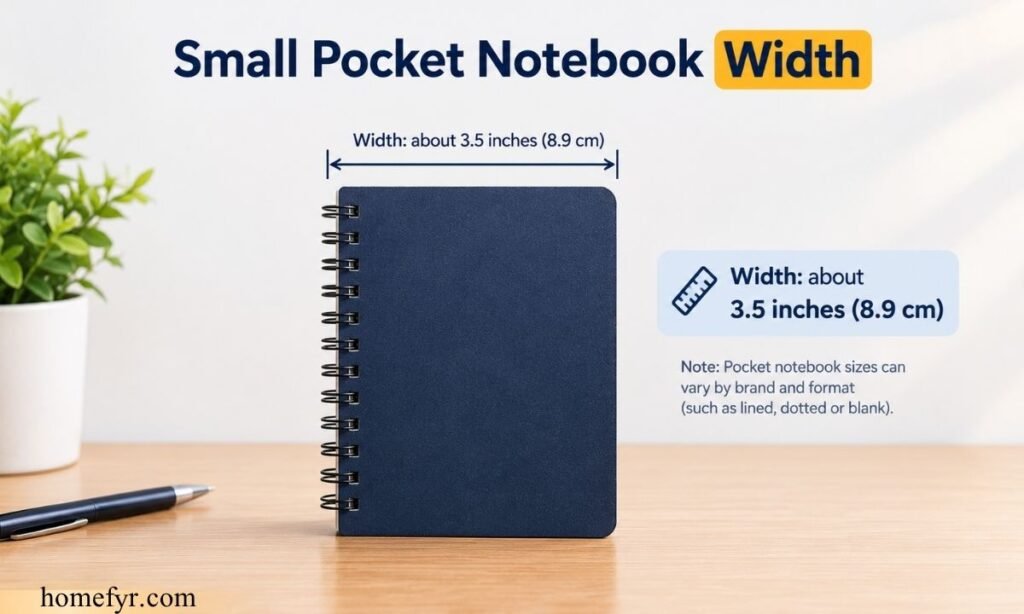 Small Pocket Notebook Width