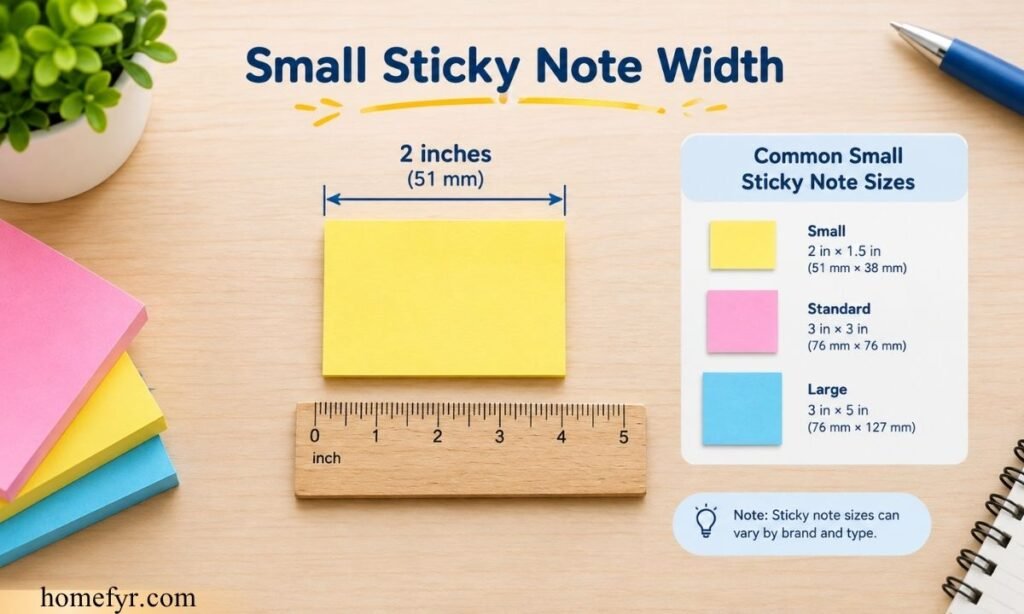 Small Sticky Note Width
