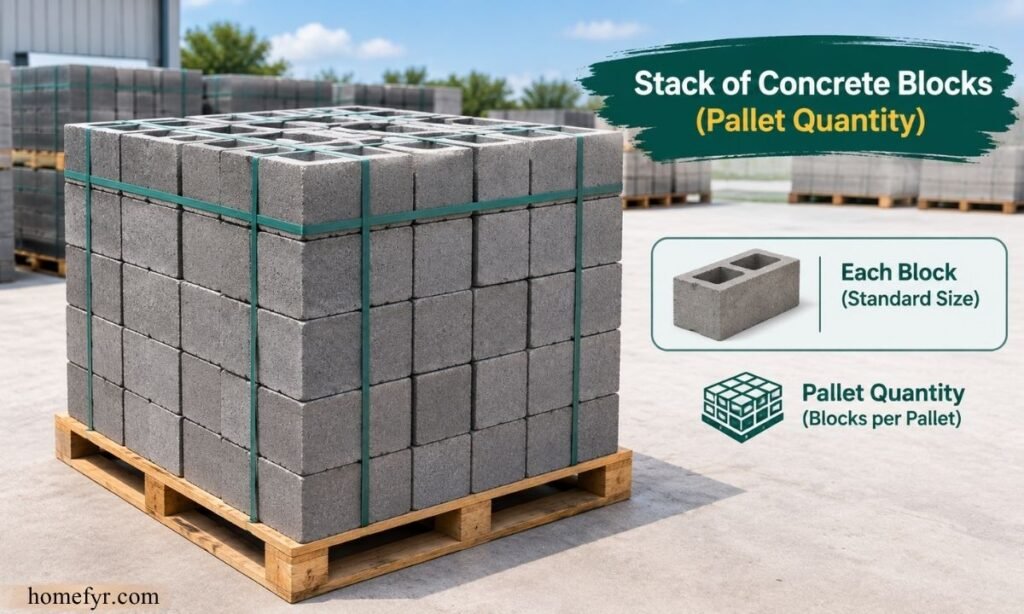 Stack of Concrete Blocks (Pallet Quantity)
