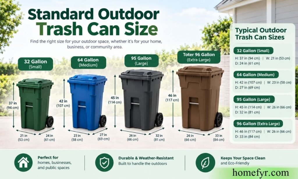 Standard Outdoor Trash Can Size