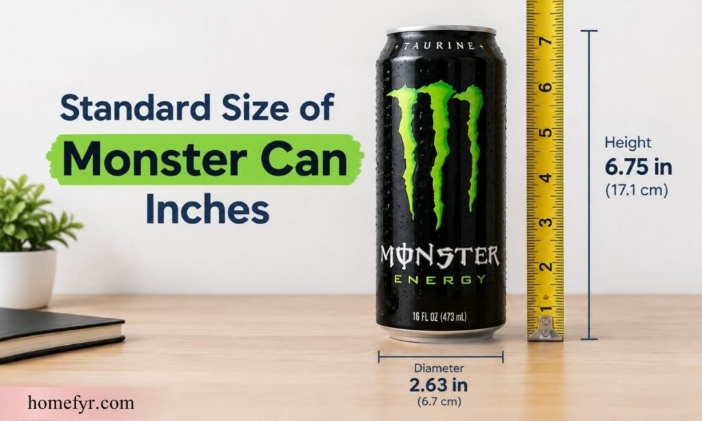 Standard Size of Monster Can Inches