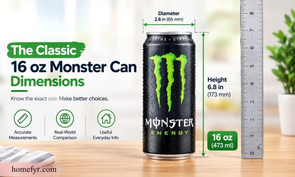 The Classic 16 oz Monster Can Dimensions