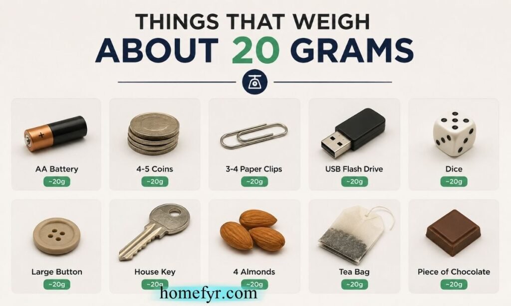 Things That Weigh About 20 Grams