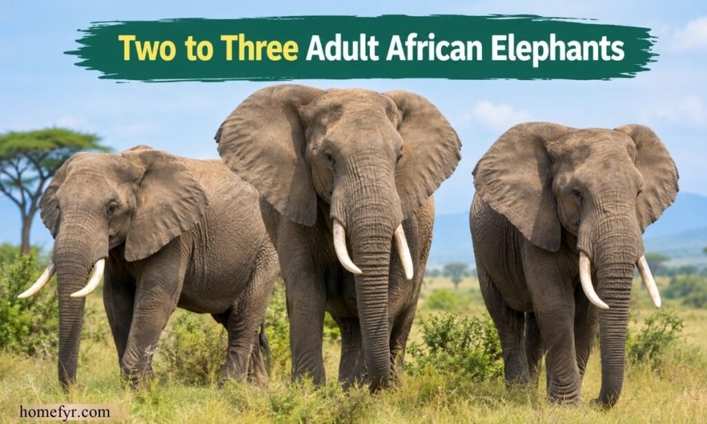 Two to Three Adult African Elephants