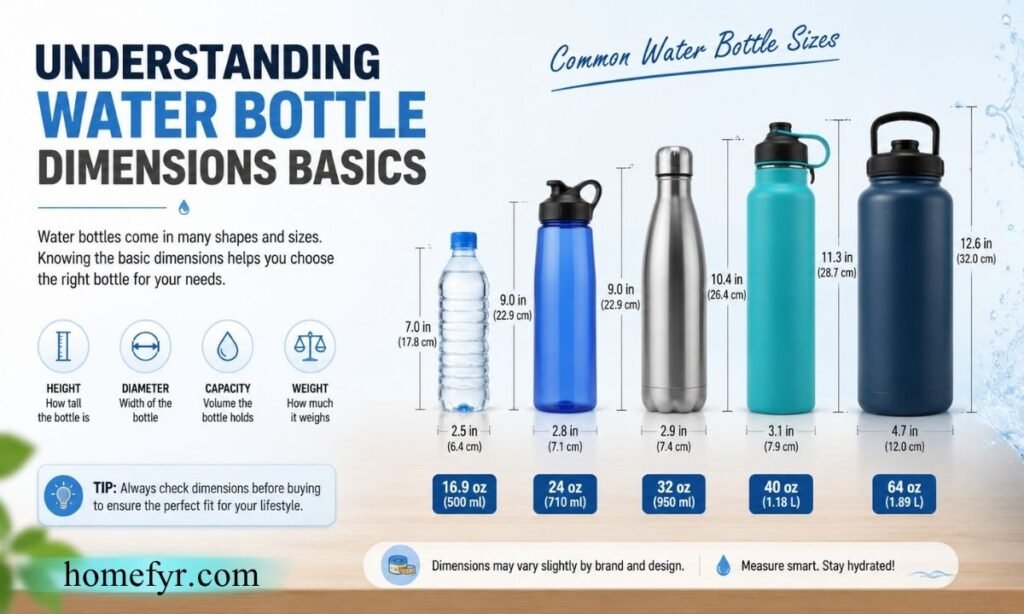 Understanding Water Bottle Dimensions Basics
