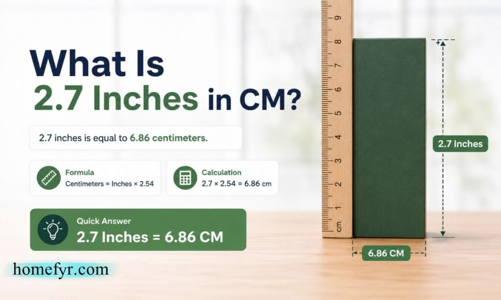 What Is 2.7 Inches in CM