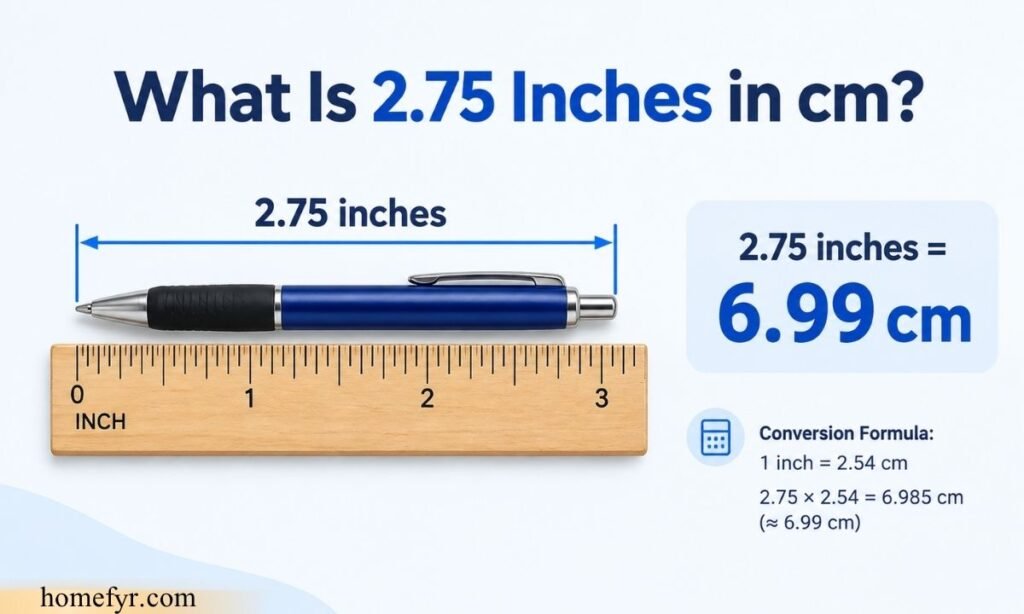 What Is 2.75 Inches in cm