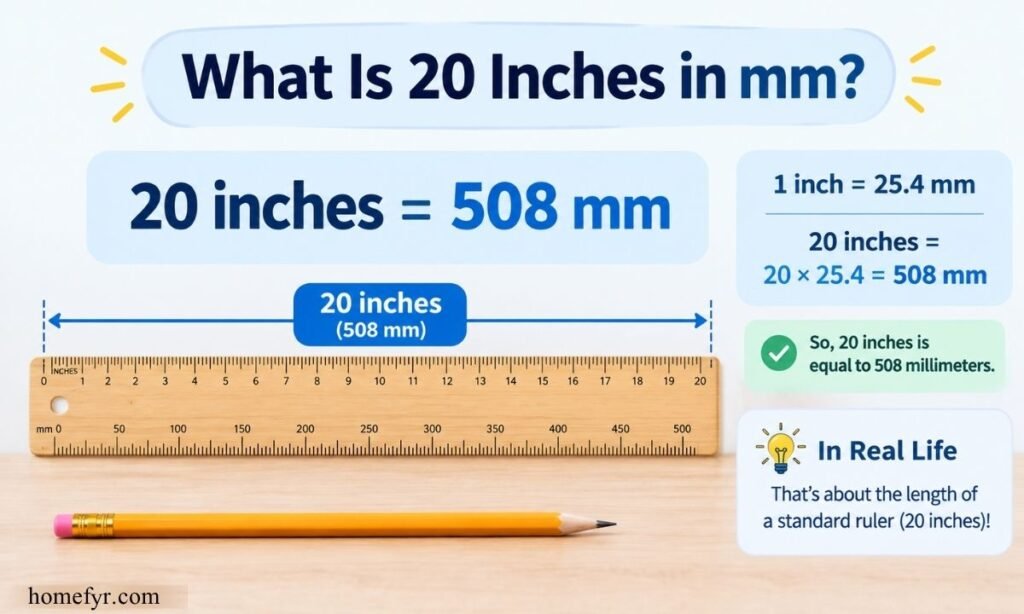 What Is 20 Inches in mm