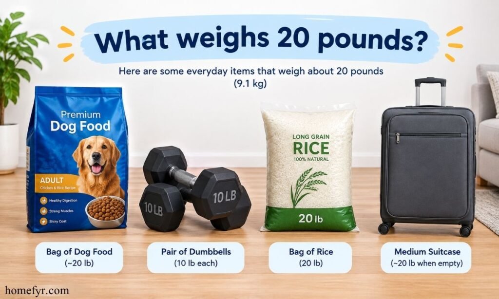 What weighs 20 pounds