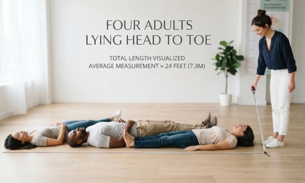 Four Adults Lying Head to Toe