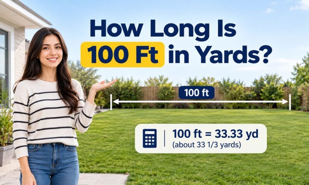 How Long Is 100 Ft in Yards