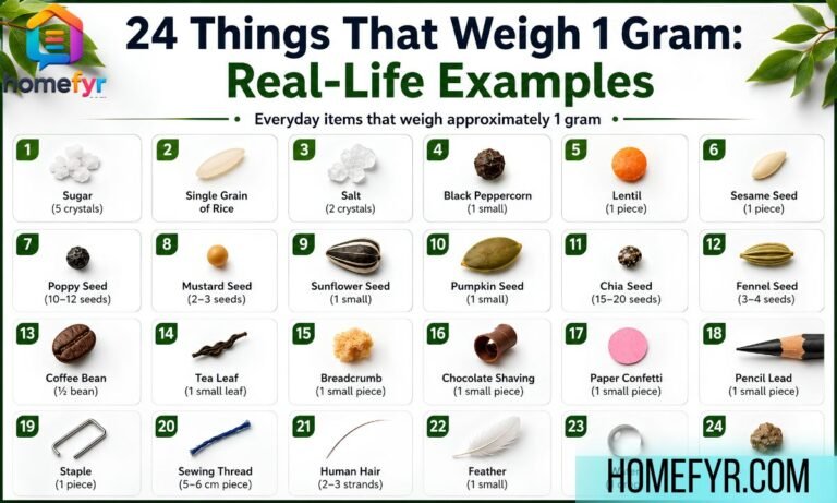 24 Things That Weigh 1 Gram Real-Life Examples