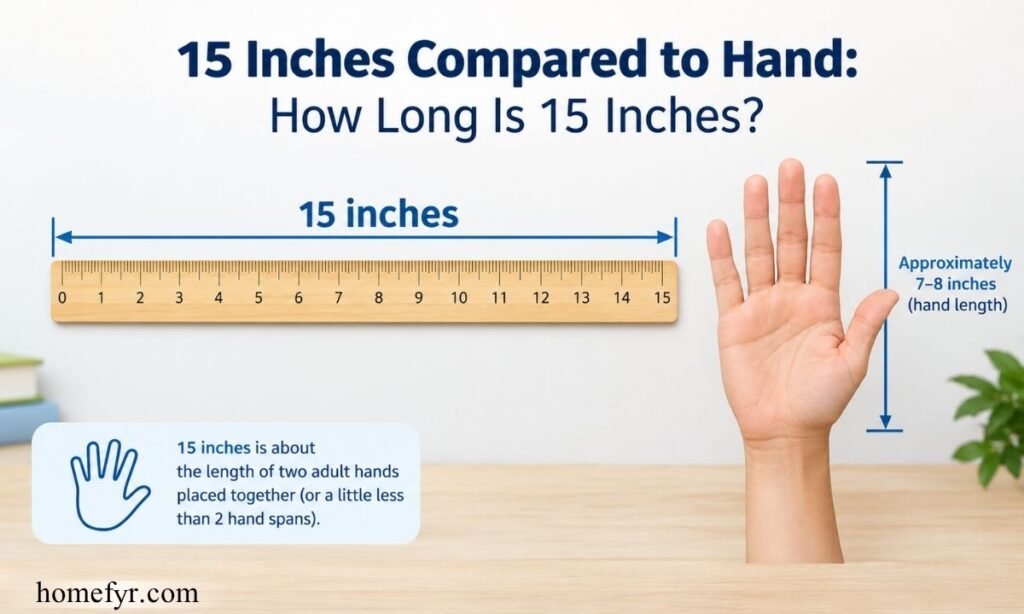 15 Inches Compared to Hand How Long Is 15 Inches